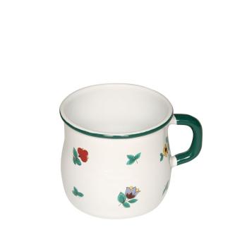 Riess Topf mit Bördel / Becher gebaucht, Country Gmundner Streublumen